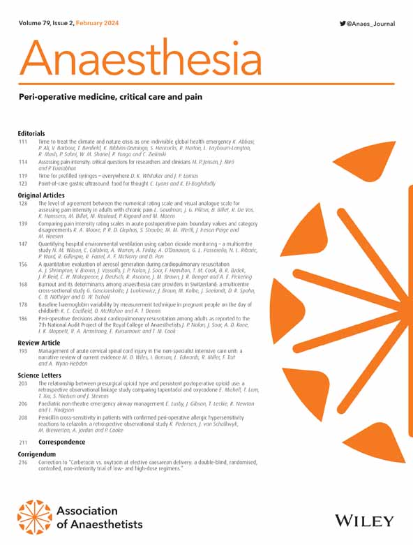 ANAESTHESIA