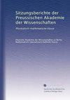 Sitzungsberichte Der Preussichen Akademie Der Wissenschaften Physikalisch-Mathematische Klasse