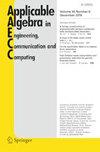 Applicable Algebra in Engineering Communication and Computing