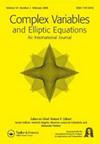 Complex Variables and Elliptic Equations