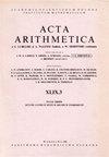 Acta Arithmetica