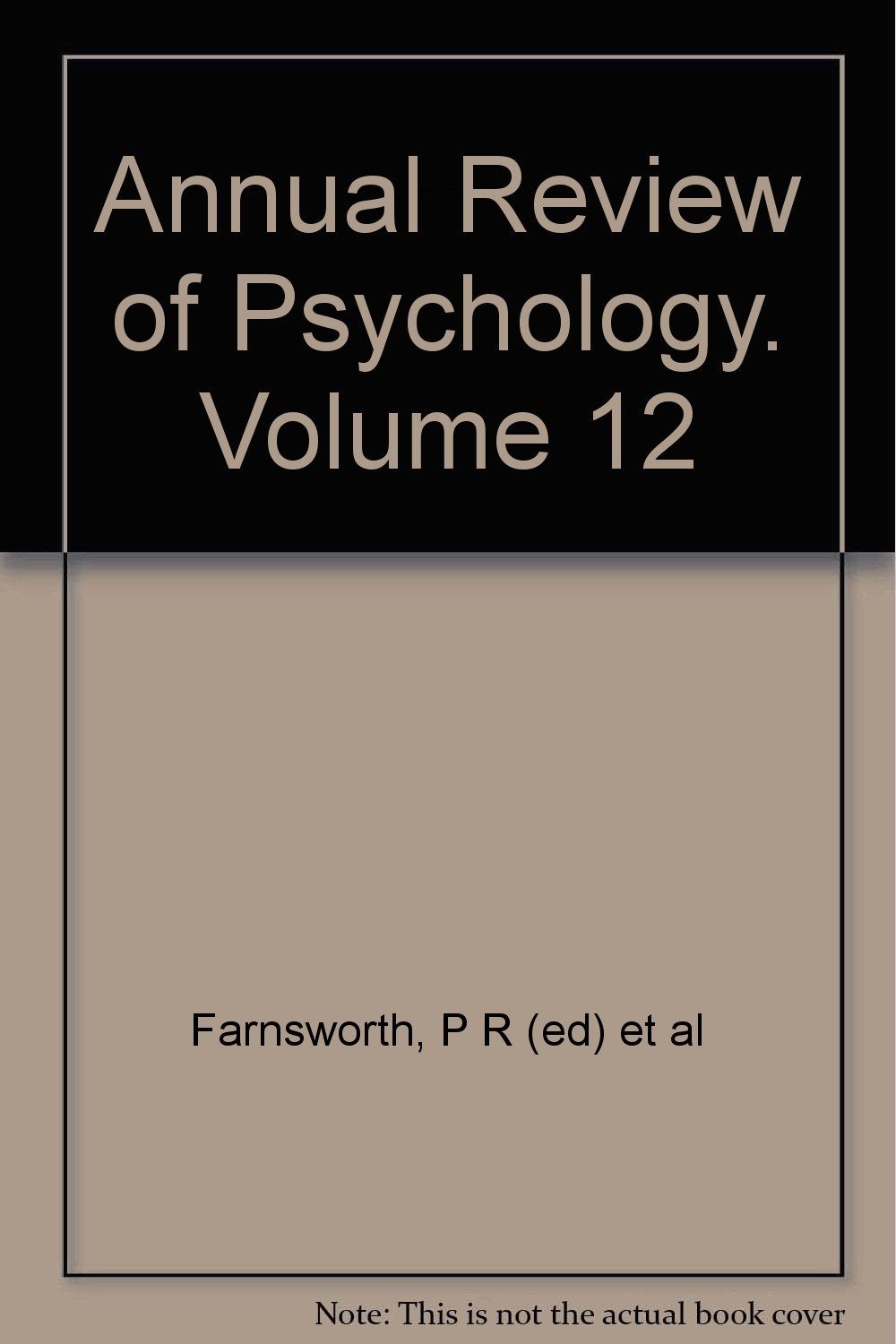 Annual review of psychology