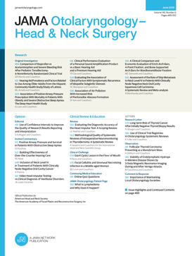 JAMA otolaryngology-- head & neck surgery