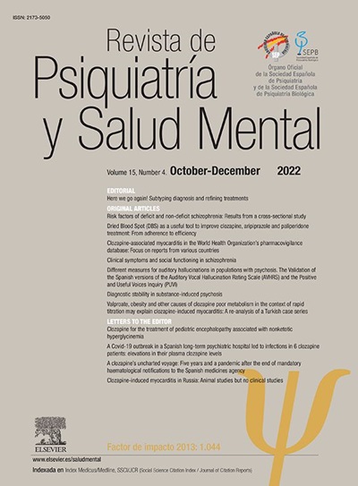 Revista de psiquiatria y salud mental