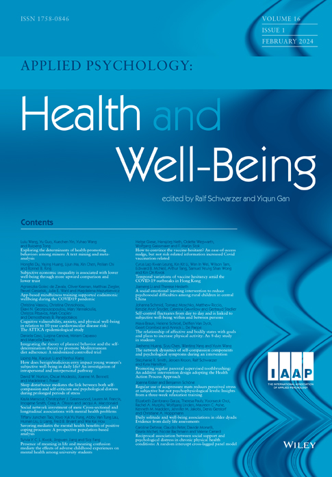 Applied psychology. Health and well-being